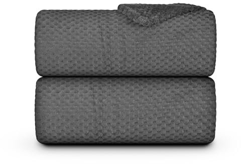 Bestlivings Kuscheldecke Flanell Decke 150x200cm (Frostgrau) Flauschige Struktur Wohndecke für Sofa, Couch und Bett, Tagesdecke Oeko-TEX - Sofaüberwurf