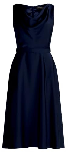 Vera Mont Damen Cocktailkleid mit Wasserfallausschnitt Night Sky,38