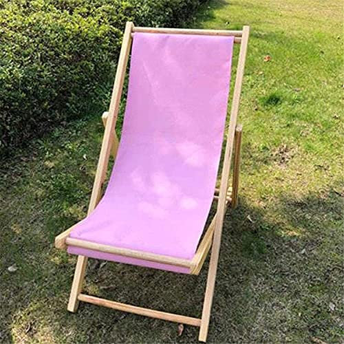 OEKOJK Liegestuhl Zero Gravity Chair Sonnenliege Holz Klappbarer Liegestuhl für Gartenliege Liegestuhl Balkon Strandkorb Sonnenliege-Rosa charitable