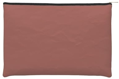 Wiederverwendbare Kosmetiktasche aus Papier, Wasserabweisende Kosmetiktasche, Make-up-Beutel für Damen, Reise-Organizer/Feuerbraun