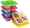 Meng Jiaran 5 Pack Snack Boxes with Compartments for Kids, Meal Prep Lunch Containers Bento Snack Box Divided Food Storage Containers for School Work Travel Picnic, Microwave Dishwasher Safe