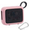 Waterproof Portable Bluetooth Speaker, Portable Ultra-light Speaker Silicone Case with Carabiner Shockproof Travel Carrying Case for JBL GO 4 Portable BT Speaker (Pink)
