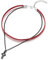 COOLSTEELANDBEYOND Due File Rosso Collana Girocollo Choker da Donna con Nero Catena e Croce Charm Pendente