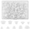 200pcs Plastic Hole Plug Set, 5/6/8/10/12mm Round Drill Hole Cover Caps, Push-in Type Button Plugs for Cabinets Machines Furniture