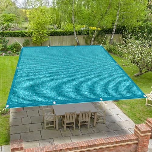 Voile D'Ombrage 80 x 700 cm Respirant Jardin Parasol Terrasse, Patio, Jardin, Extérieur Protection UV 98% avec Corde Perméable, Bleu Ciel