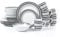 Waterside - 24pc Brompton Grey Stripe Dinner Set