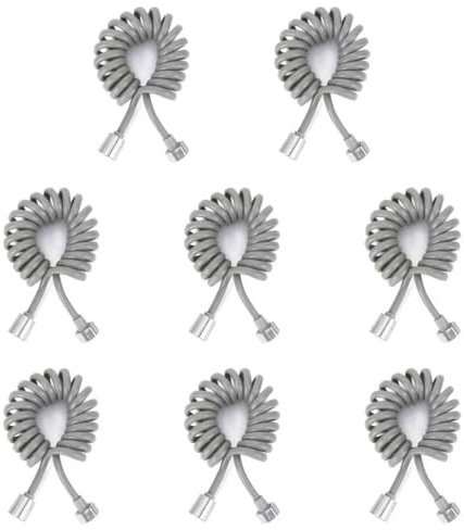 Tubo flessibile per doccia da 2/3/4 metri, tubo flessibile morbido anti-avvolgimento, tubo flessibile per bidet, spruzzatore per acqua da bagno, 8 pezzi, 5 m