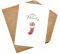 PILUVI THE LABEL Postkarte mit Umschlag aus Kraftpapier, Fröhlichen Nikolaustag, Nikolauskarte, Stilvolle Weihnachtskarte in weiß