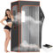 Adamson Full Size Portable Steam Sauna - Indoor Sauna Tent for Home Spa Relaxation + Boost Health and Recovery + 2.6L 1000W Steamer + Chair + Remote + Foot Massager - New - Nylon Orange