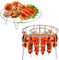 2 accesorios para freidora de aire caliente, parrilla con 48 brochetas y estante de deshidratación, parrilla de acero inoxidable, perfecta para pollo, carne de vacuno y verduras, accesorios para