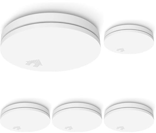 ELRO FS4610 Rauchmelder │ Dünnster Rauchmelder der Welt| 10 Jahre Batterie | Entspricht der europäischen Norm EN14604 | Weiß | 1 Stück (Packung mit 5)
