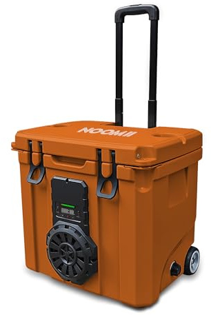 NooMii – Kühlbox mit Akku USB-Anschluss, Massiver Bluetooth-Lautsprecher, IPX4 wasserdicht Thermobox, bis 60h Kältehaltezeit; Mobile Camping-Kühlbox & Bluetooth-Speaker