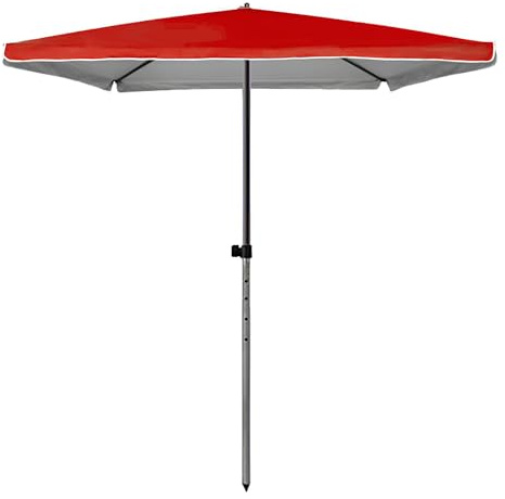 Générique Parasol De Jardin Carré 2 X 2,0 M, Robuste Parasol De Table De Marché À Auvent De Protection Solaire D'extérieur,protection UV Et Imperméable (Red,2x2.0m)