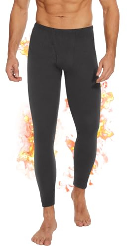 AMIYOYO Thermo Unterhose Lange Unterhosen Herren Thermohose Männer Fleece | Thermounterwäsche Herren Hochtailliert Funktionsunterwäsche Atmungsaktiv Warme Skiunterwäsche für Winter