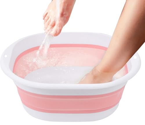 Fußbadewanne für den Pool – Fußbadewanne, weicher Pediküre-Eimer, leichte tragbare Waschschüssel, Spa-Abfalleimer, Outdoor-Garten-Badewanne für heiße Nutzung mit Schwimmbereich