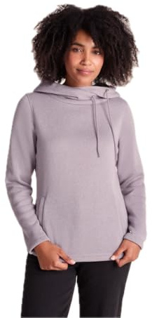 TOG24 Acer Womens Warm Knitlook Fleece with Oversized Hood Slouched Loungewear