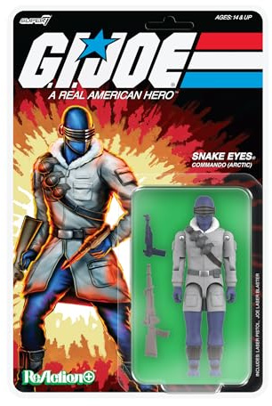 Super7 G.I. Joe Reaction+ Wave 05 (Film) - Arctic Snake Eyes Action Figure (Film)