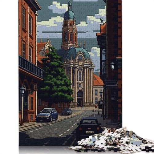 500 Teile Potsdam Pixel Art für Erwachsene Schwierige Puzzles Puzzles Holzpuzzles Puzzles für Erwachsene 500 Stück (52 x 38 cm)