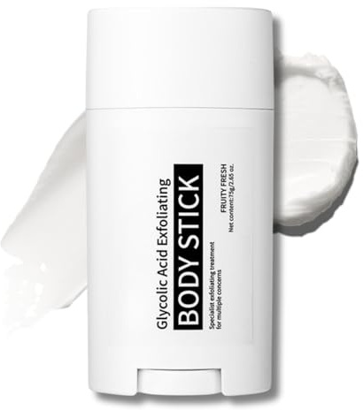 Glycolsäure Peeling Stick für den Körper – Effektives Körperpeeling mit Glycolic Acid & Sheabutter, Body Scrub gegen raue, bietet ein tiefes, parfümfrei für alle Hauttypen