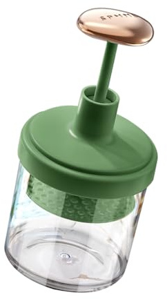 NOLITOY Schaummacherbecher Grün aus Pp und Abs Gesichtsreinigungsschaumer mit Tiefenreinigender Ölfunktion Einfach zu Bedienen Geeignet für Outdoor Travel und Waschraum