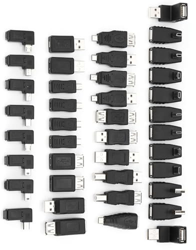Julihai USB 2.0-Adapter-Set, 40-teiliges Konverter-Set, Stecker auf