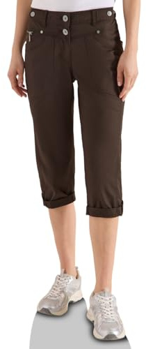 Cecil Damen Mid Waist Slim Leg Hose mit Turn-Up 3817730