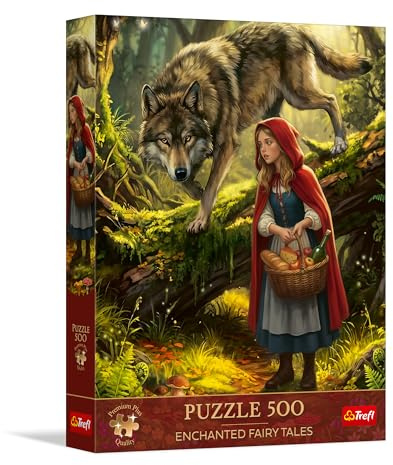 Trefl - Puzzle 500 Teile, Rotkäppchen und der Wolf,Premium Plus