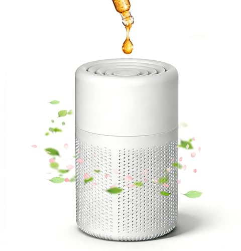 Small Air Purifiers for Bedroom Home with H13 HEPA Filters, Quiet HEPA Filter Cleaner with Aromatherapy for Better Sleep, Air Frenshener, Pet Dander, Dust,Smoke,Odour, Office,Schlafzimmer