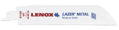 LENOX Tools Lazer Metal Cutting Reciprocating Saw Blade, Bi-Metal, 6-inch, 10 TPI, 5/PK