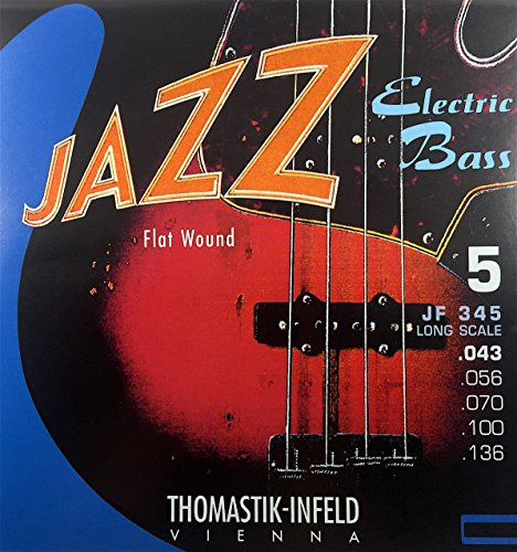 THOMASTIK - JAZZ FLAT WOUND JF345 SET BASSO 5 CORDE