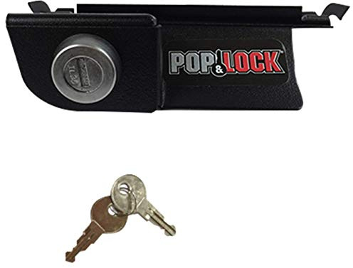 Pop & Lock – Manual Tailgate Lock for Dodge Ram 1500, 2500, and 3500, Fits 2002 to 2008 (Chrome, PL3400C, Works with No Factory Lock)