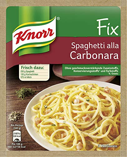 Knorr Fix Spaghetti alla Carbonara 3 Portionen (27 x 42 g)