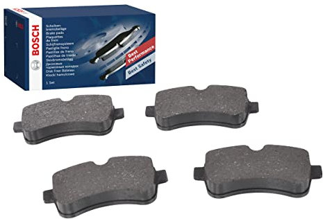 Bosch BP1381 - Auto Bremsbeläge hinten - Bosch-Qualität - für leises Bremsen mit wenig Staub - ECE-R90 zertifiziert - kupferfrei - 1 Set mit 4 Bremsbelägen