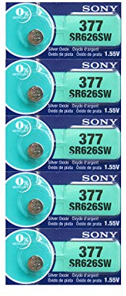 Sony 377 SR626SW - Pilas de mercurio para relojes, 0% protóxido, 10 unidades