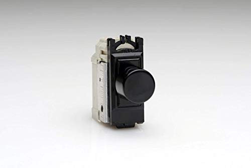 Varilight 2-Way Push-On/Off Rotary LED Dimmer 15-180W (max 24 LEDs) (1 Grid Space) Black GKP180B