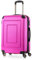 Happy Trolley - Lugano - Hochwertiger Hartschalen-Trolley, 66cm, leicht, Bruchfest, TSA Schloss, 4 Schwenkrollen, Reisekoffer Trolley, mittelgroßer Koffer, 78L, Pink
