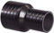 Straight Reinforced Silicone Reducer Inlet Connector Hose for Air or Water - ID: 28mm > 22mm - Black