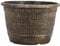 Muddy Hands Bronze Wooden Barrel Effect Plant Pot Round Plastic Planter Outdoor Garden Flower Tree Herb (1, 13.2 Litre)