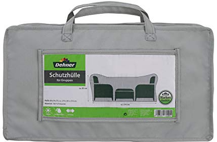 Dehner Abdeckung für Sitzgruppe, ca. 270 x 85 x 210 cm, Polyester, grau