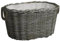 vidaXL Holzkorb mit Tragegriffen Kaminholzkorb Weidenkorb Kaminkorb Aufbewahrungskorb Füllkorb Brennholzkorb Tragekorb 60x40x28cm Grau Weide