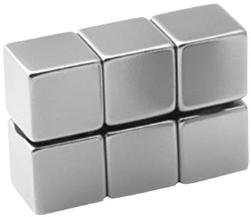 ALLboards Neodym-Magnet-Set 6 Stück Würfel Robust Stark Hohe Anziehungskraft, Ideal für Glasboards