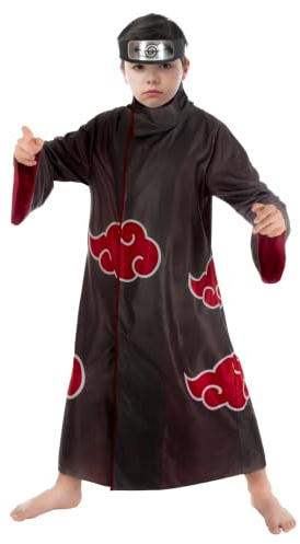 Chaks - Itachi Uchiha Kinderkostümset, 2-teiliges Set mit Gewand & Stirnband, Naruto, Accessoire für Karneval & Comic Con