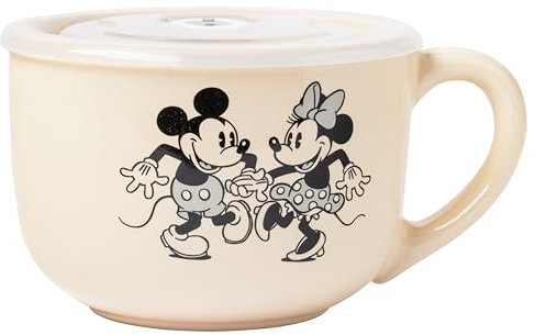 Silver Buffalo Disney Mickey et Minnie So Sweet Tasse à soupe avec couvercle standard 590 ml