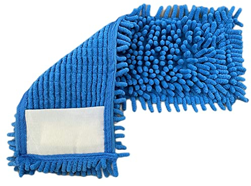 G.I.V. - Reinigungstechnik Chenillemopp Basic Wischbezug blau, 50cm - Ersatzbezug für Bodenwischer - Wischmopp Bezug für alle gängigen Klapphalter - Trocken & Nass Reinigung - Bodenreinigung (5X)