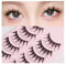 Natürliche Falsche Wimpern,Manga Lashes mit klarem Band Spiky Wispy Wimpern natürlicher Look 5 Paar wiederverwendbar Fake Lashes
