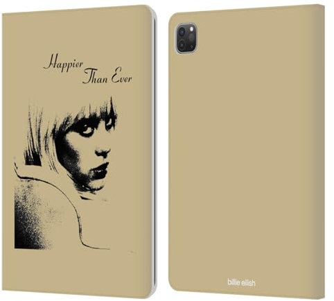 Head Case Designs Licenciado Oficialmente Billie Eilish Imagen del Álbum Más Feliz Que Nunca Carcasa de Cuero Tipo Libro Compatible con Apple iPad Pro 11 2020/2021 / 2022