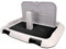 Focket Hundetoilette, Hundeklo für drinnen mit simulierter Wand, planmäßiges Urinieren Mesh Potty Tray Corgi Potty Training Toilette, Französische Bulldogge Training Tray Hundetraining to (Schwarz)