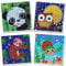 4 Diamond Painting Kinder Tiere 5D DIY Diamond Painting Bilder Full Drill Set Diamant Malerei Kit mit Zubehör Kleine Mädchen Junge Geschenke 15 x 15cm