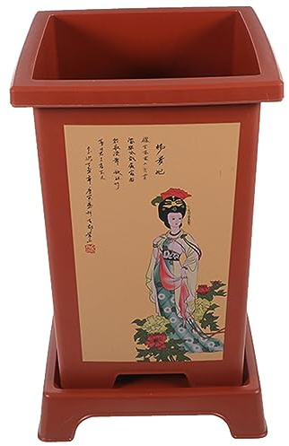 Cabilock Orchideentopf 1 Satz Zisha Kunststoff mit Untersetzer Filter Orchideen Übertopf Blumenvase Harz Pflanztopf Pflanzgefäß Kaktus Sukkulenten Topf Bonsai Schale Blumentöpfe Drinnen