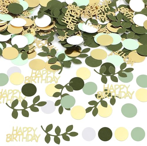 SPHERETRON 200 Stück Konfetti Streudeko Geburtstag Deko Grün, Tischdeko Geburtstag Grün, Streudeko Geburtstag Frau Mann, Geburtstag Grün Party Deko Konfetti für Geburtstag,Party,Surprise,Geschenk usw